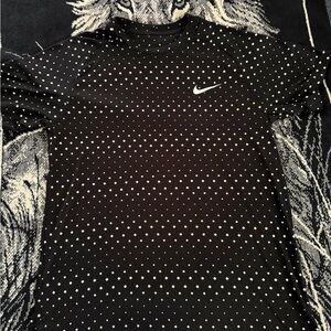 Nike Dri-Fit Diamond Dot Black/White Athletic Short-Sleeve Shirt